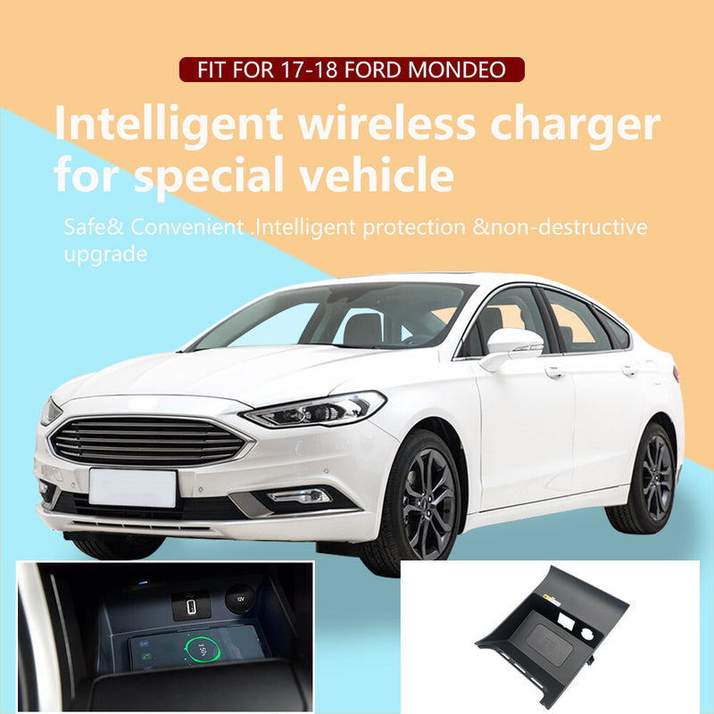 WXZOS Center Console Phone Wireless Fast Charging Pad for Ford Mondeo 2017-2018