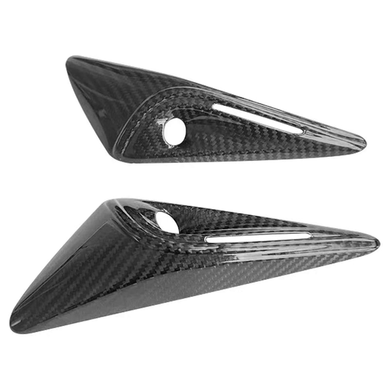 WXZOS Genuine Carbon Fiber Side Fender Camera Trim for Tesla Model 3/Y HW4.0 2023-2024