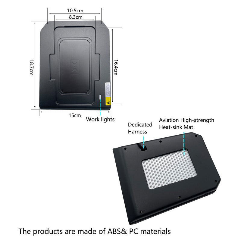 WXZOS Front Center Console Wireless Fast Charging Pad for VW T-Cross 2019-2022