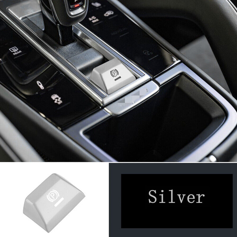 Silver Parking Brake Button Switch Trim Cover for Porsche 17-21 Panamera