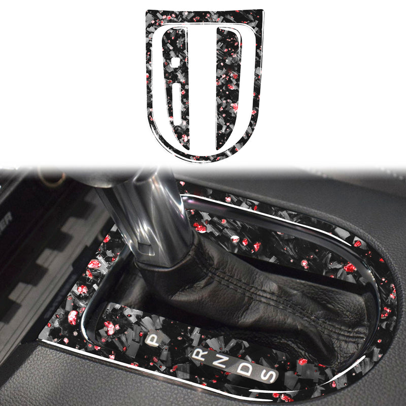 WXZOS Genuine Carbon Fiber Gear Shift Lever Panel Trim for Ford Mustang 2015-2020