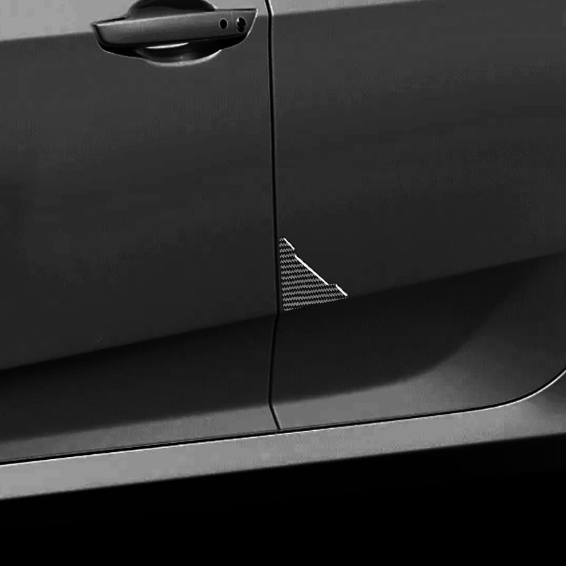 WXZOS Genuine Carbon Fiber Door Plate Anti-Collision Sticker for BMW F06 F12 2012-2018