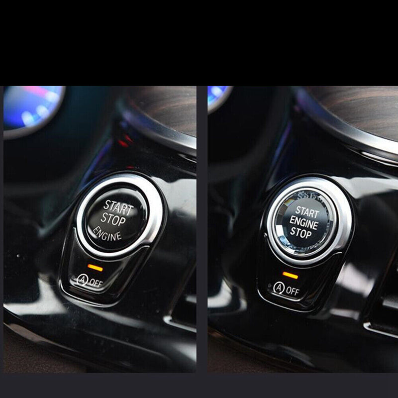 Black Engine Start Stop Switch Button Cover For BMW F G Classis