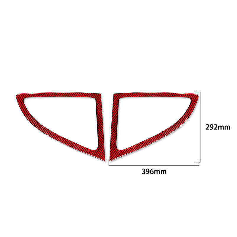 WXZOS Genuine Carbon Fiber Rear Side Window Trim for Porsche 718 Cayman 2017-2024