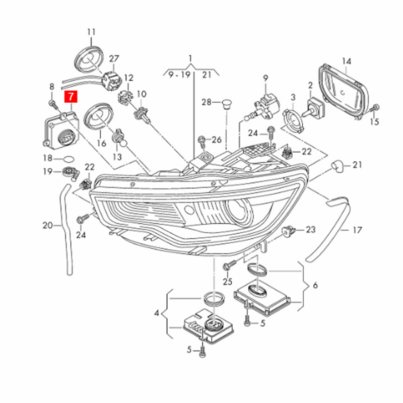 WXZOS Daytime Running Headlight Ballast Light DRL Module for VW Touareg 2015-2018