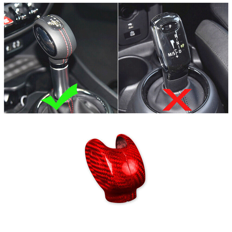 Carbon Fiber Gear Shift Knob Cover w/SST Trim for Mini Cooper F54 F55 2015-2021