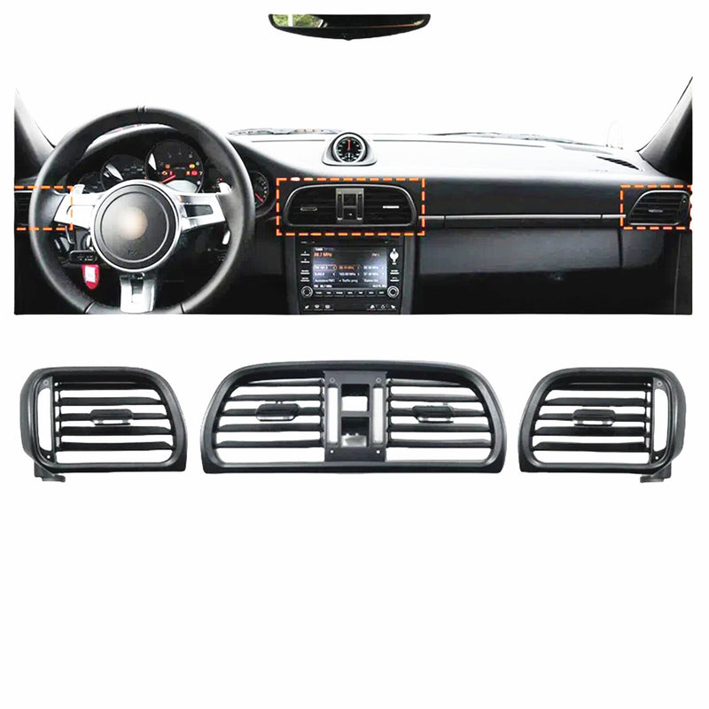 WXZOS Front Dashboard Air Vent Frame Panel Replacement for Porsche 911 (997) 2005-2011