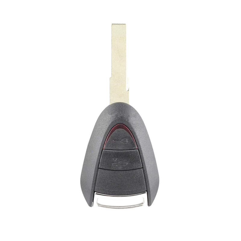 WXZOS 2/3 Buttons Remote Key Fob Shell w/Rubber Mat for Porsche Boxster 987 2005-2012