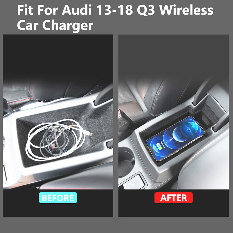 WXZOS Center Console Phone Wireless Fast Charging Pad for Audi Q3 2013-2018