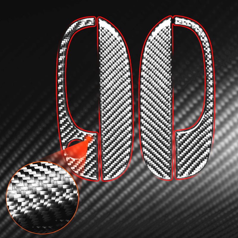 WXZOS Genuine Carbon Fiber Exterior Door Handle Trim for BMW Z4 E85 2003-2008