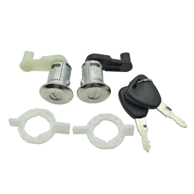 Sale 2Pcs Door Lock Cylinder w/Keys for Renault Scenic 1996-2003 Clio 1998-2005