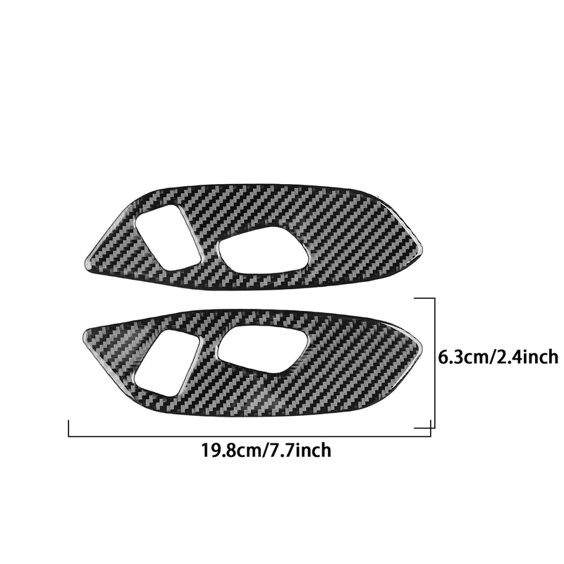 WXZOS Carbon Fiber Seat Adjustment Switch Trim for Chevrolet Corvette C8 2020-2024