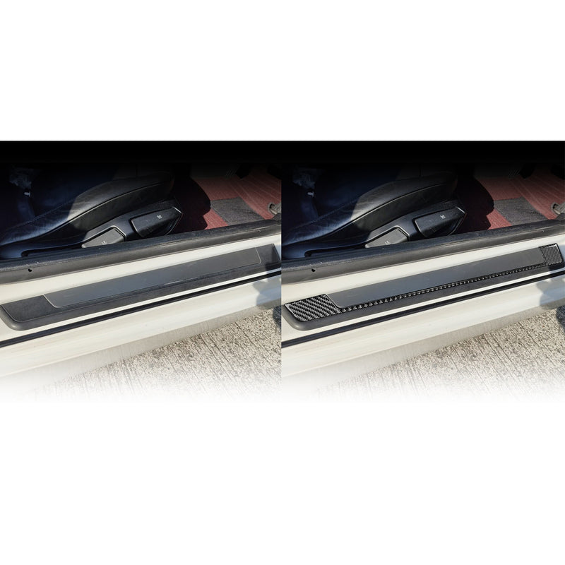 WXZOS Genuine Carbon Fiber Door Sill Plate Protector Sticker for BMW Z4 E85 2003-2008