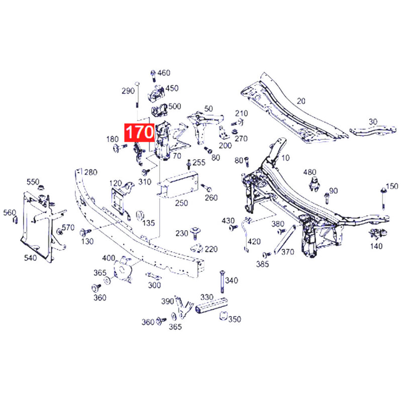 WXZOS Left Headlight Housing Bracket Repair for Mercedes-Benz 2016-2023 W253 GLC-class