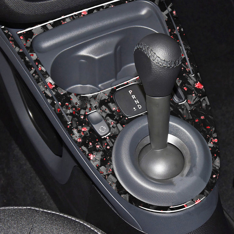 WXZOS Genuine Carbon Fiber Gear Shift Lever Trim for Smart Fortwo Forfour 2016-2021
