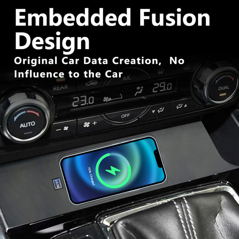 WXZOS Front Center Console Wireless Fast Charging Pad for Mazda CX-8 2019-2023
