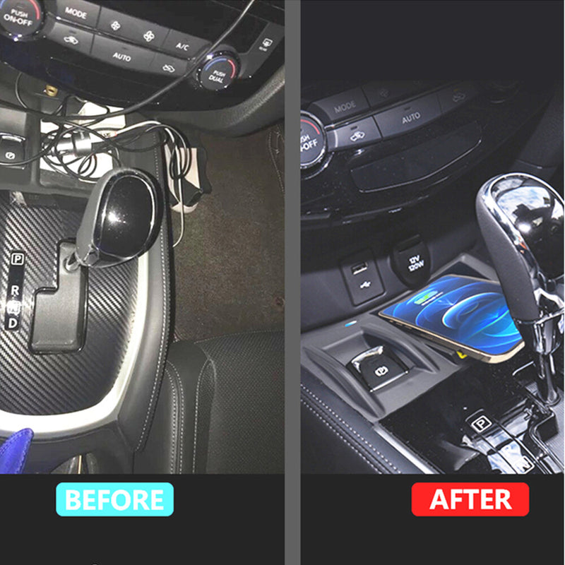 WXZOS Center Console Wireless Fast Charging Pad for Nissan X-Trail 2017-2021