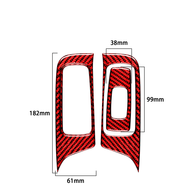 WXZOS Genuine Carbon Fiber Power Window Switch Trim for Porsche 718 Cayman 2017-2025