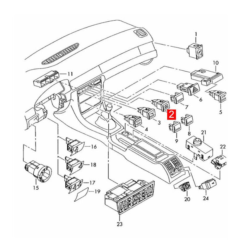 PDC Parking Radar Distance Control Switch Button for Audi A4 S4 B6 B7 2003-2008