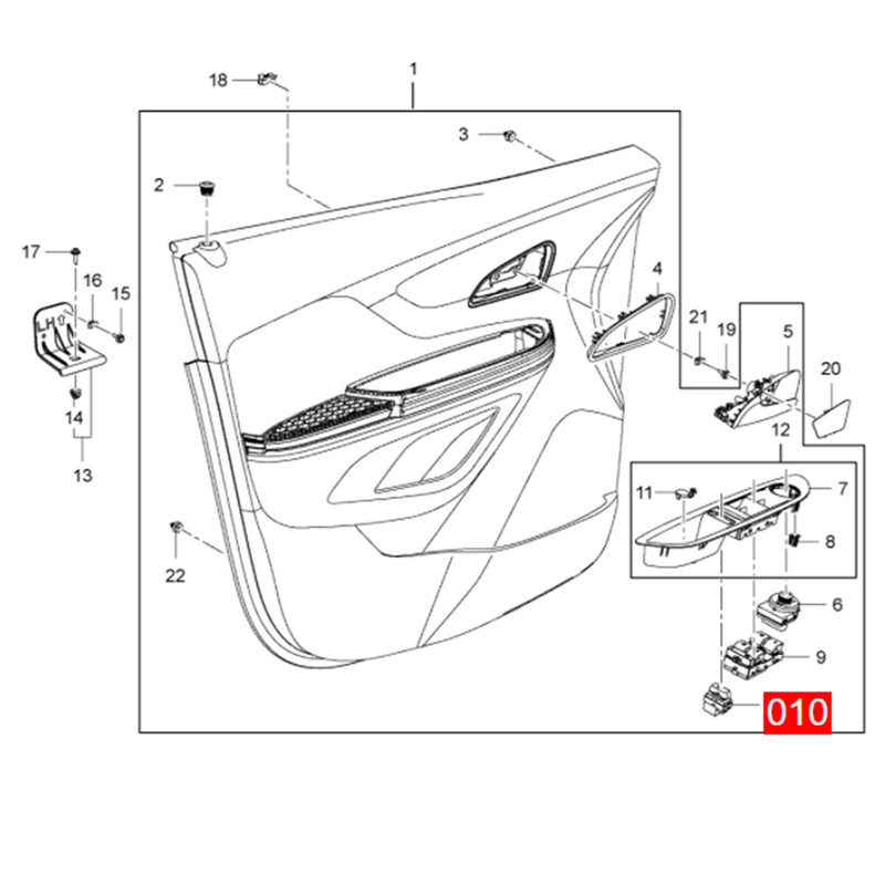 WXZOS Front Left Driver Side Door Lock Unlock Switch for Chevrolet Trax 2017-2022