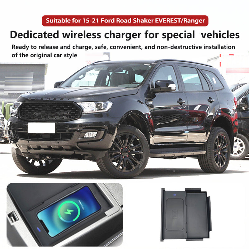 WXZOS Center Console Phone Wireless Fast Charging Pad for Ford Everest 2015-2021
