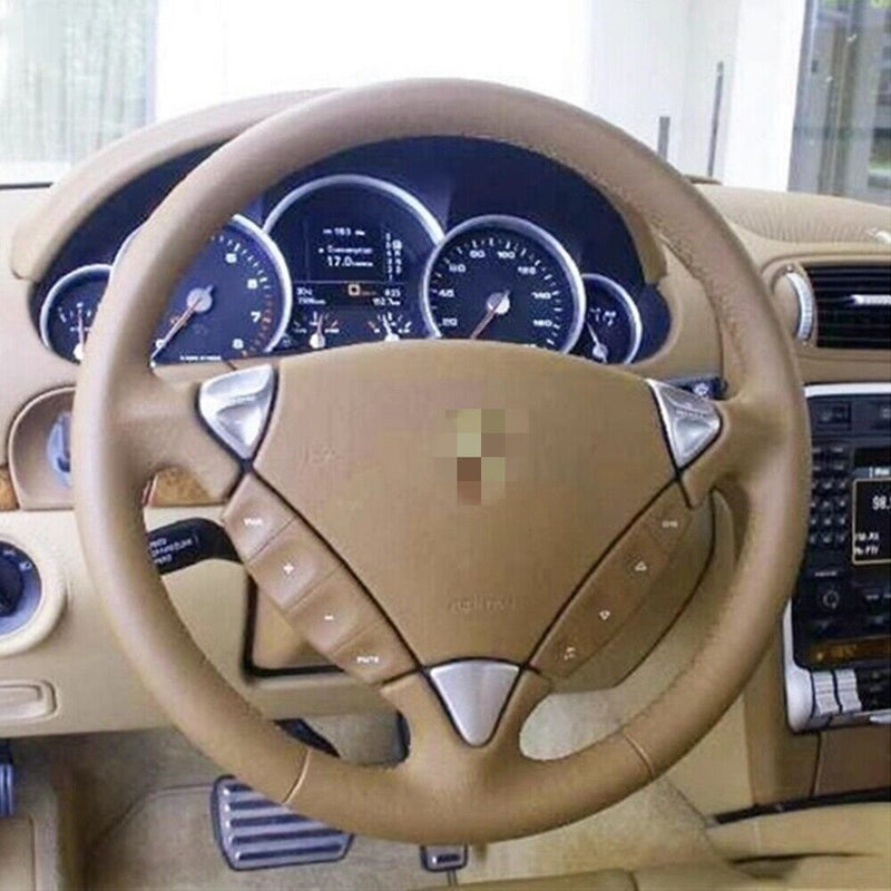 Authentic Leather Steering Wheel Protective Cover for Porsche Cayenne 2003-2010