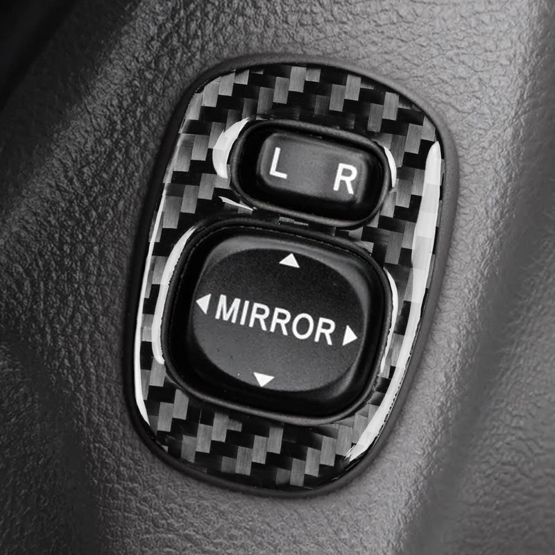 WXZOS Genuine Carbon Fiber Wing Mirror Adjust Switch Trim for Toyota Celica 2000-2005