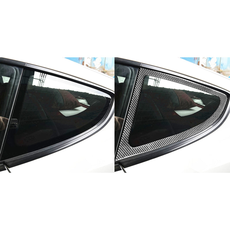 WXZOS Genuine Carbon Fiber Rear Side Window Trim for Porsche 718 Cayman 2017-2024