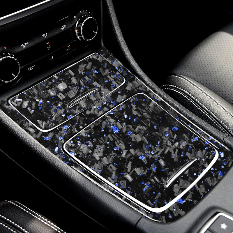WXZOS Genuine Carbon Fiber Center Console Panel Trim for Mercedes W117 CLA 2013-2017