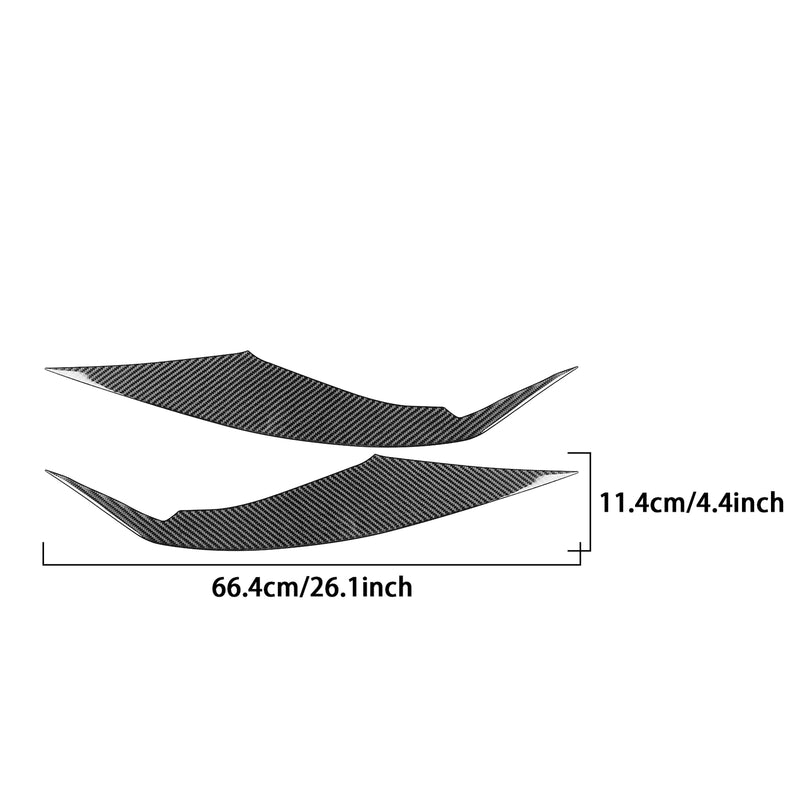 WXZOS Genuine Carbon Fiber Rear Bumper Vent Trim for Chevrolet Corvette C8 2020-2024