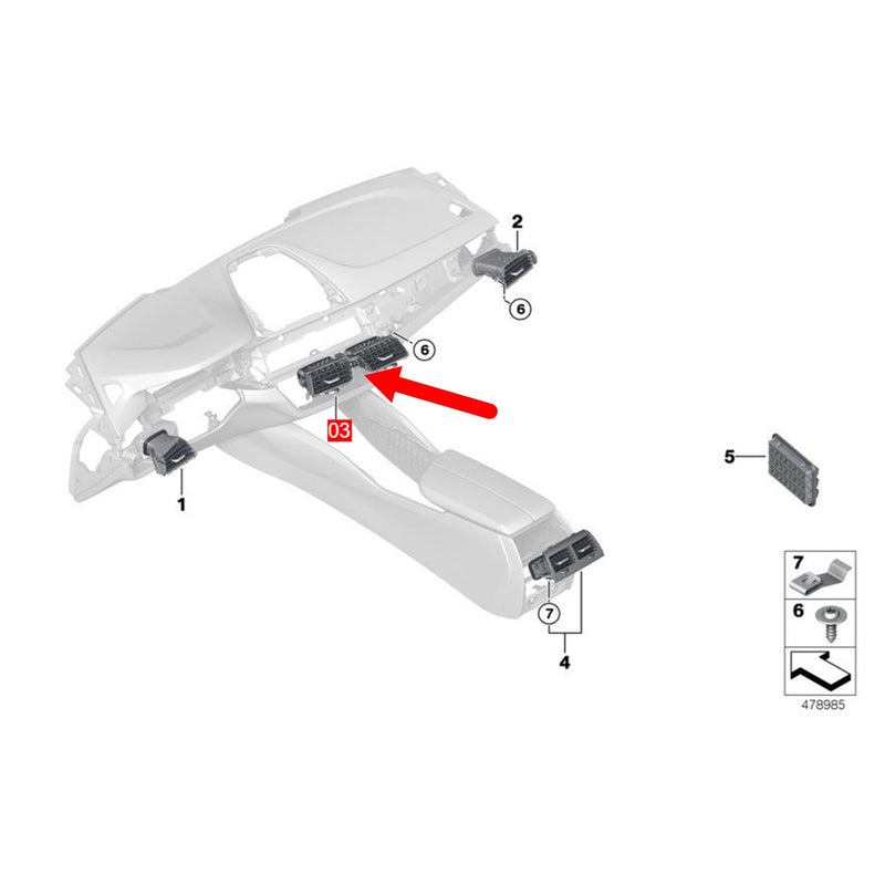 WXZOS Central Dashboard Air Vent Trim Onboard Clock for BMW G30 G31 F60 M5 2018-2022