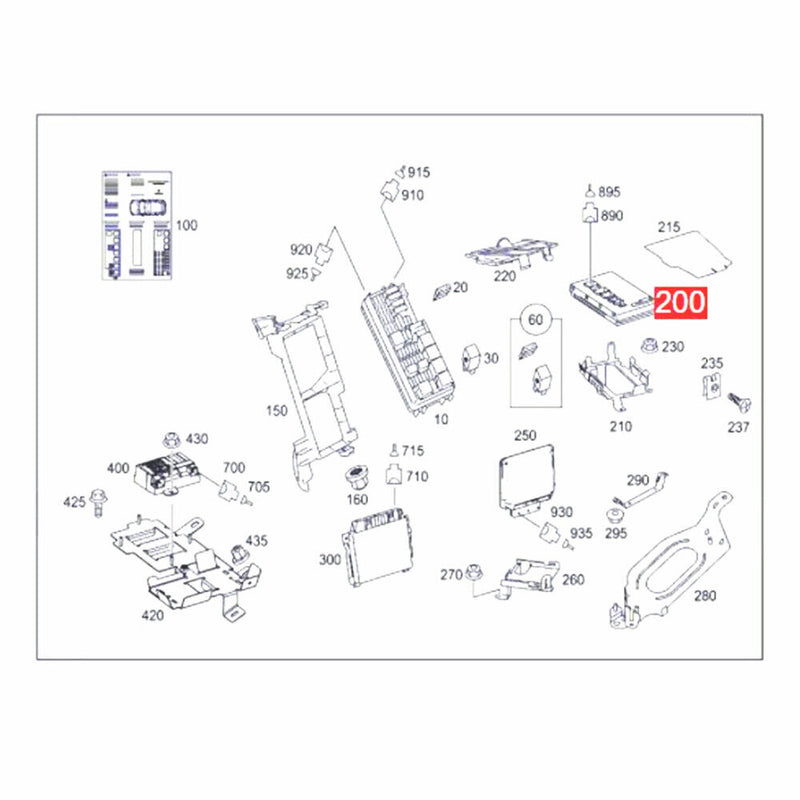 Rear Signal Acquisition Control SAM Module for Mercedes-Benz ML W164 2006-2011