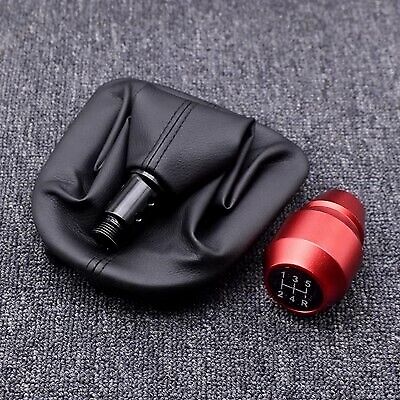 5Speed Aluminum Alloy Gear Shift Knob w/Gaitor Boot for Peugeot 307 2004-2012 MT