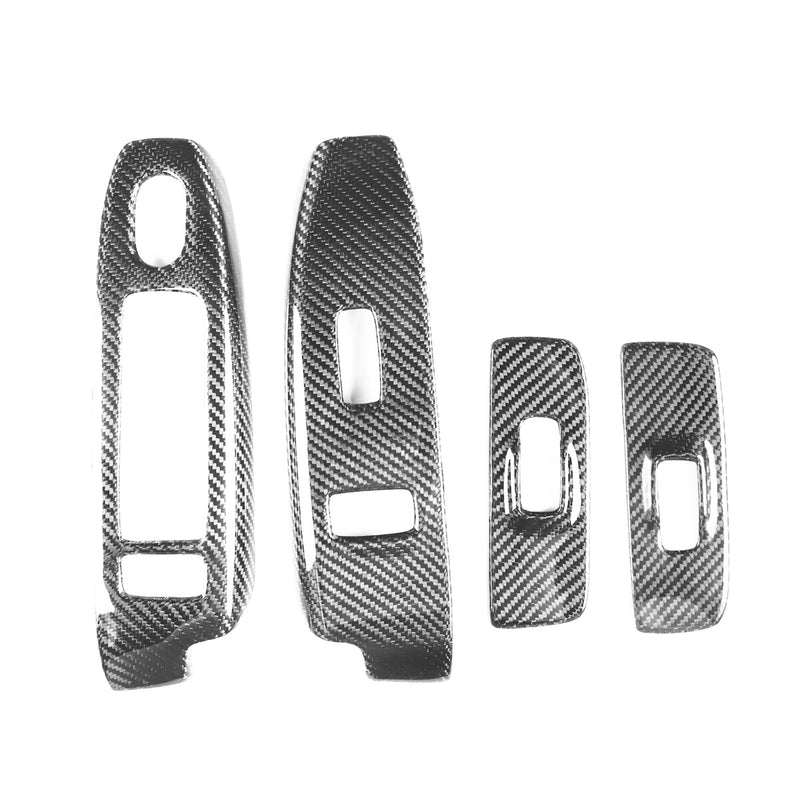 WXZOS Genuine Carbon Fiber Power Window Switch Bezel Cover for Hummer H3 2007-2010