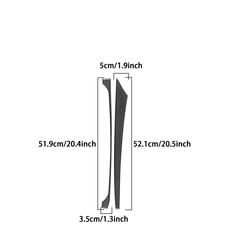 WXZOS Carbon Fiber Center Console Side Panel Trim for Chevrolet Corvette C8 2020-2024