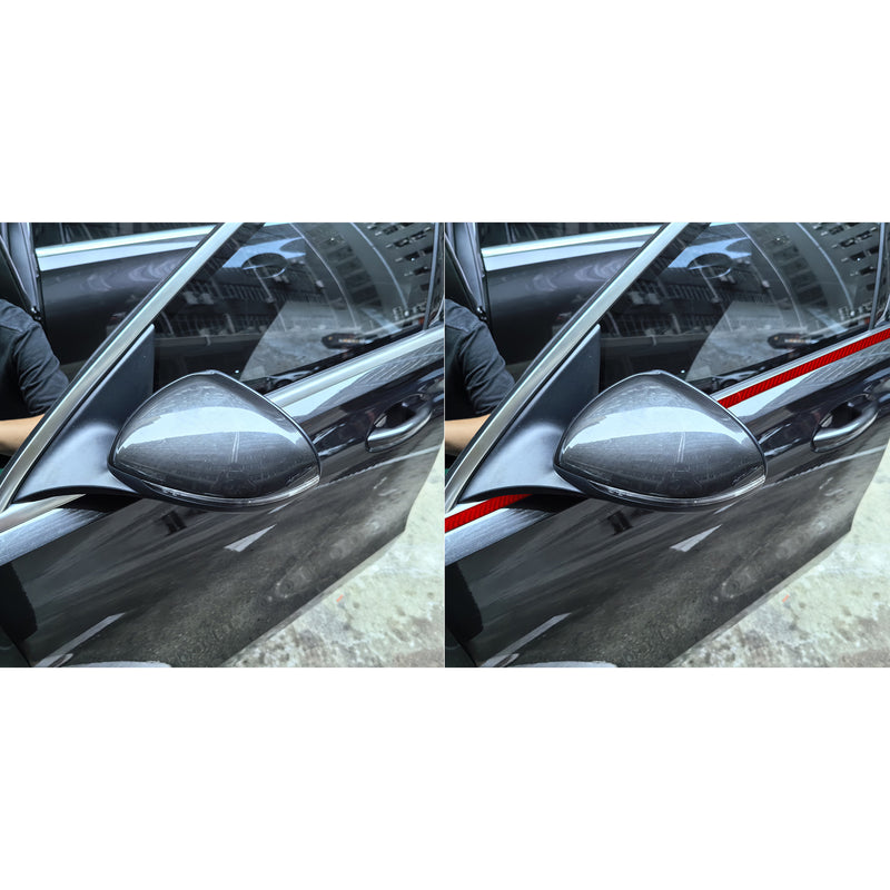 WXZOS Genuine Carbon Fiber Exterior Door Window Trim for Benz W206 C-class 2022-2024