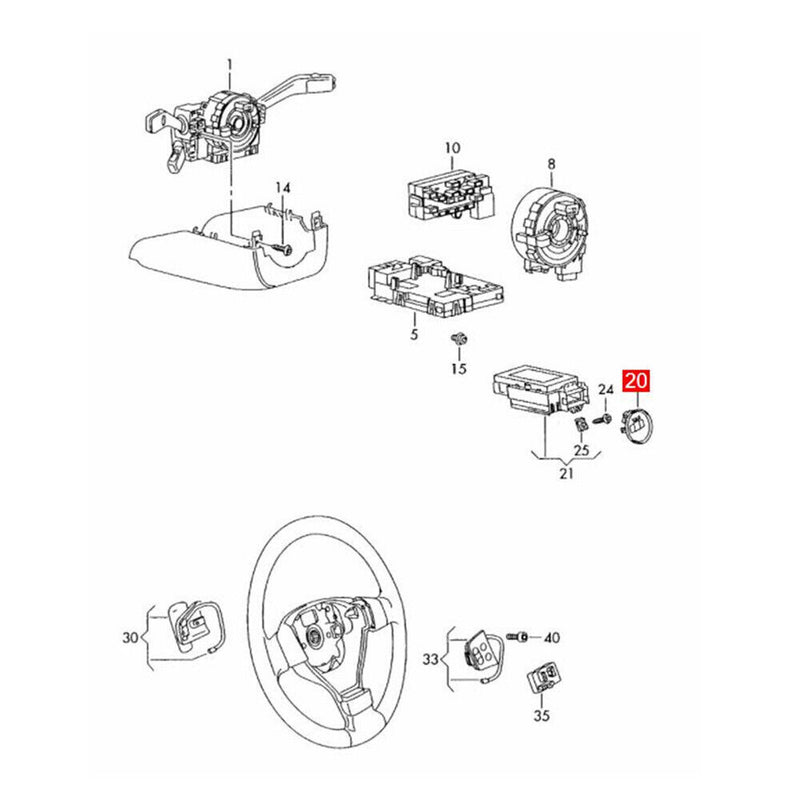 lgnition START/STOP Switch Cover for VW 2011-2015 Passat B7 2012-2017 CC