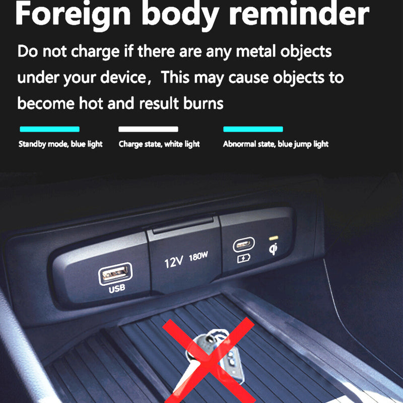 WXZOS Center Console Phone Wireless Fast Charging Pad for Hyundai Elantra 2012-2015