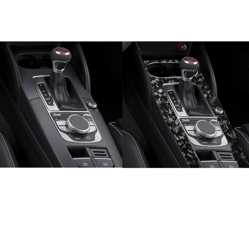 WXZOS Genuine Carbon Fiber Gear Shift Lever Panel Trim for Audi A3 S3 RS3 2014-2018