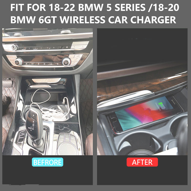 WXZOS Center Console Phone  Wireless Fast Charging Pad for BMW 5series G30 2018-2022