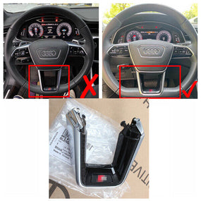 Flat-bottomed Steering Wheel Lower Trim U Shape Cover for Audi 2019-2021 A6 C8