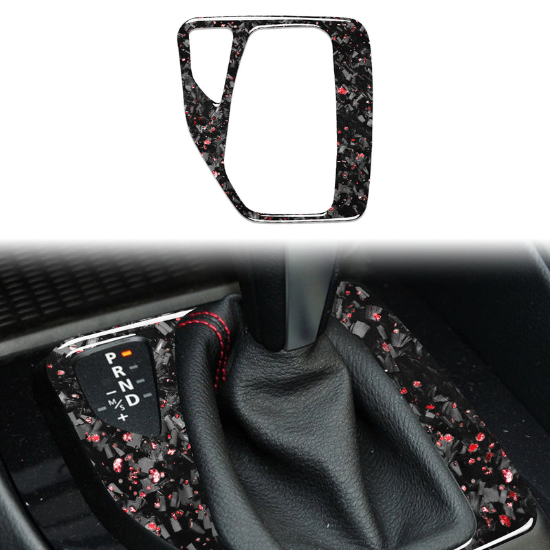 WXZOS Genuine Carbon Fiber Gear Shift Lever Panel Trim for BMW E84 X1 2011-2015