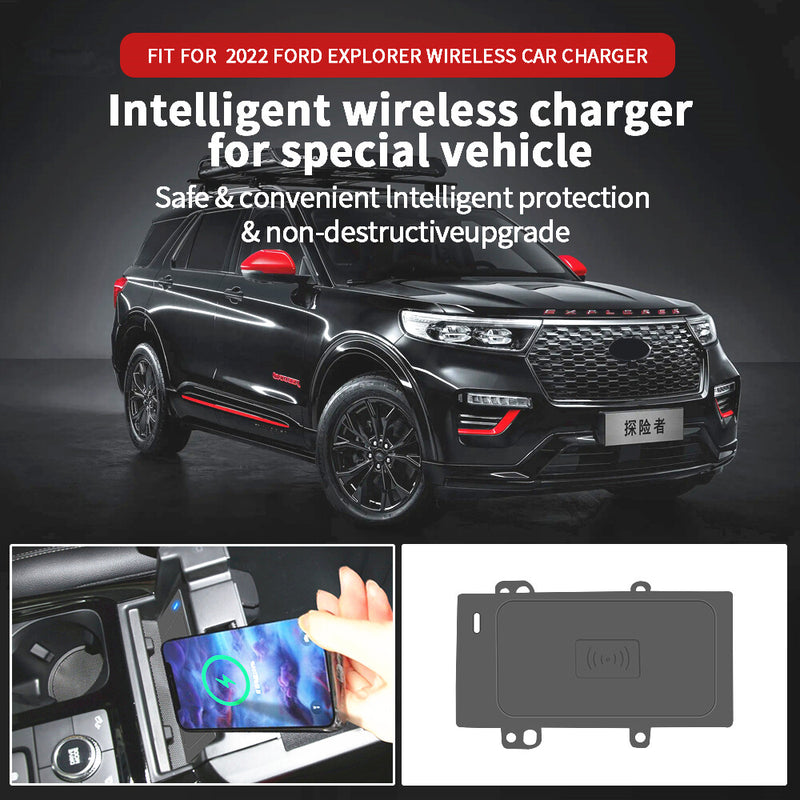 WXZOS Center Console Phone Wireless Fast Charging Pad for Ford Explorer 2022