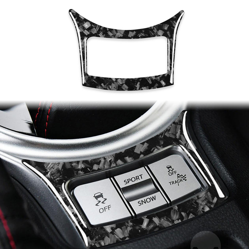 WXZOS Genuine Carbon Fiber Center Console Switch Panel Trim for Toyota 86 2017-2020