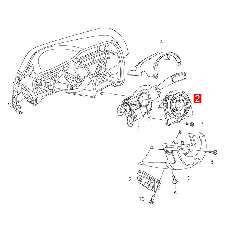 WXZOS Steering Wheel Angle Sensor Slip Ring for Audi A4 B8 S4 RS4 A5 S5 2009-2016