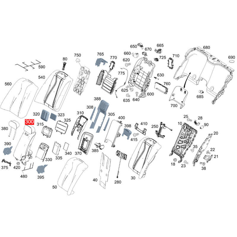 WXZOS Rear Seat Armrest Box Return Spring w/Guard Clip for Benz W213 E-class 2016-2021