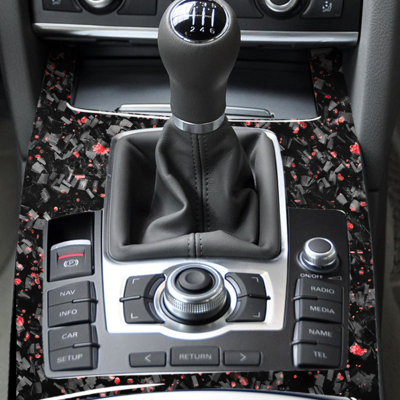 WXZOS Genuine Carbon Fiber Gear Shift Lever Panel Trim for Audi A6 C6 S6 RS6 2005-2011