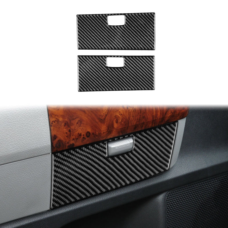WXZOS Genuine Carbon Fiber Front Door Storage Box Trim for Toyota Tundra 2007-2013