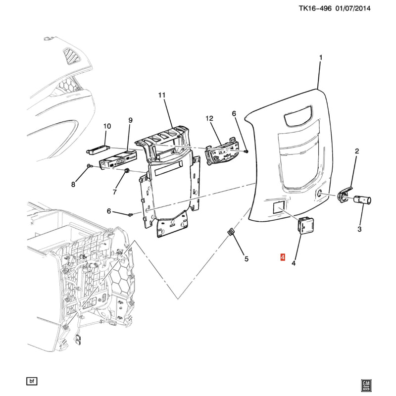 WXZOS  110 Volt Power Outlet JACK Receptacle for Chevrolet Tahoe 2015-2019