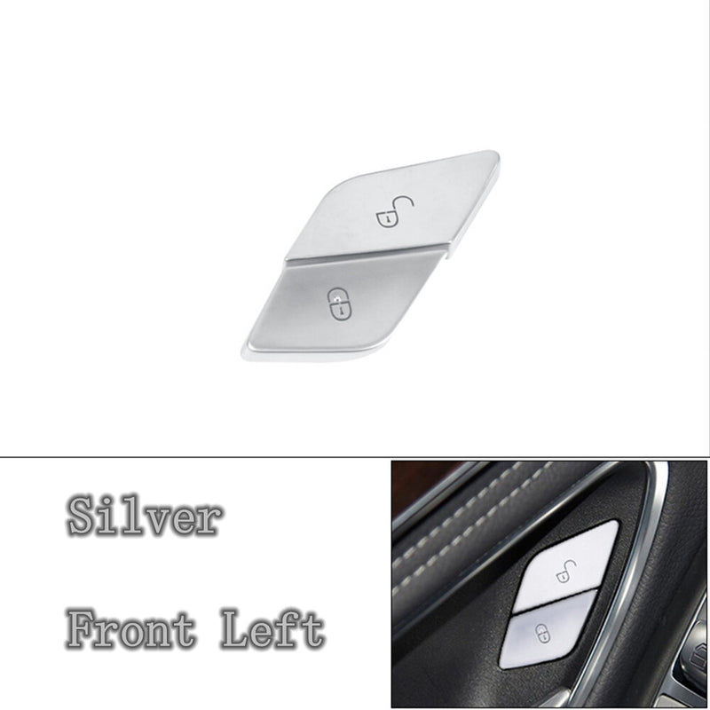 WXZOS Chrome Front Left Door Lock Switch Button Cover for Benz W293 EQC 2018-2022